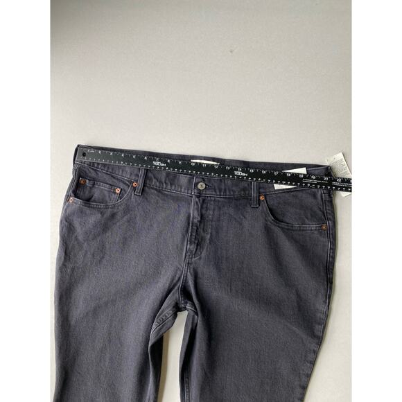 Abercrombie & Fitch Jeans Womens Size 18S Low Rise The Boot Black Denim Western - Picture 6 of 10